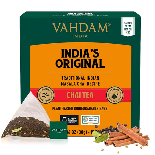 VAHDAM, India's Original Masala Chai Tea Bags (15 bags)