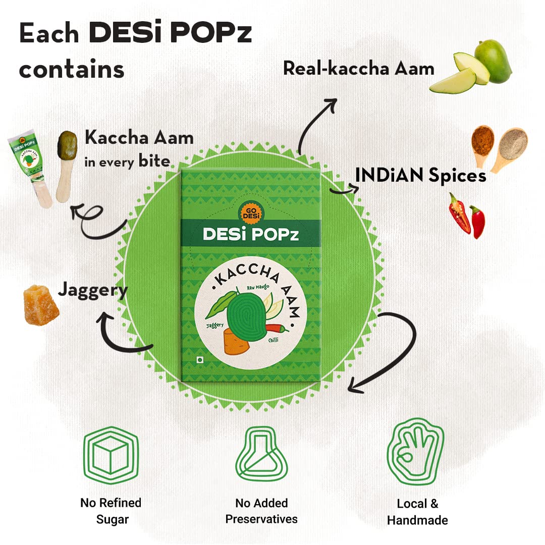 GO DESi Popz Kaccha Aam Candy 40 pcs