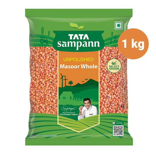 Tata Sampann Masoor Dal, Whole, 1kg