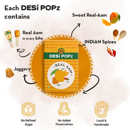 GO DESi Popz Real Aam Candy, 40 Pieces