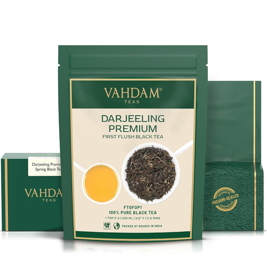 VAHDAM, First Flush Darjeeling Tea - 50+ Cups (100 g)