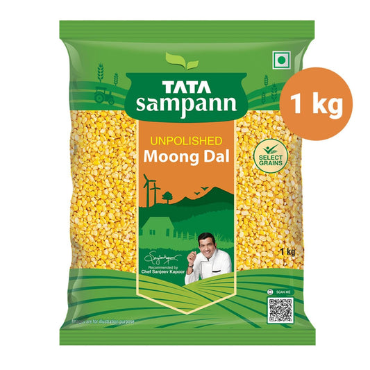 Tata Sampann Unpolished Moong Dal (Split), 1Kg