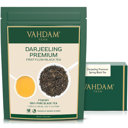 VAHDAM, First Flush Darjeeling Tea - 50+ Cups (100 g)