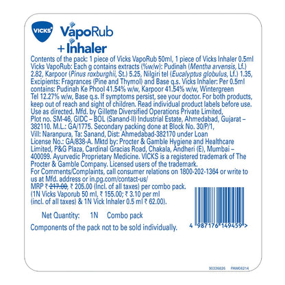 Vicks VapoRub + Inhaler Super Saver Pack