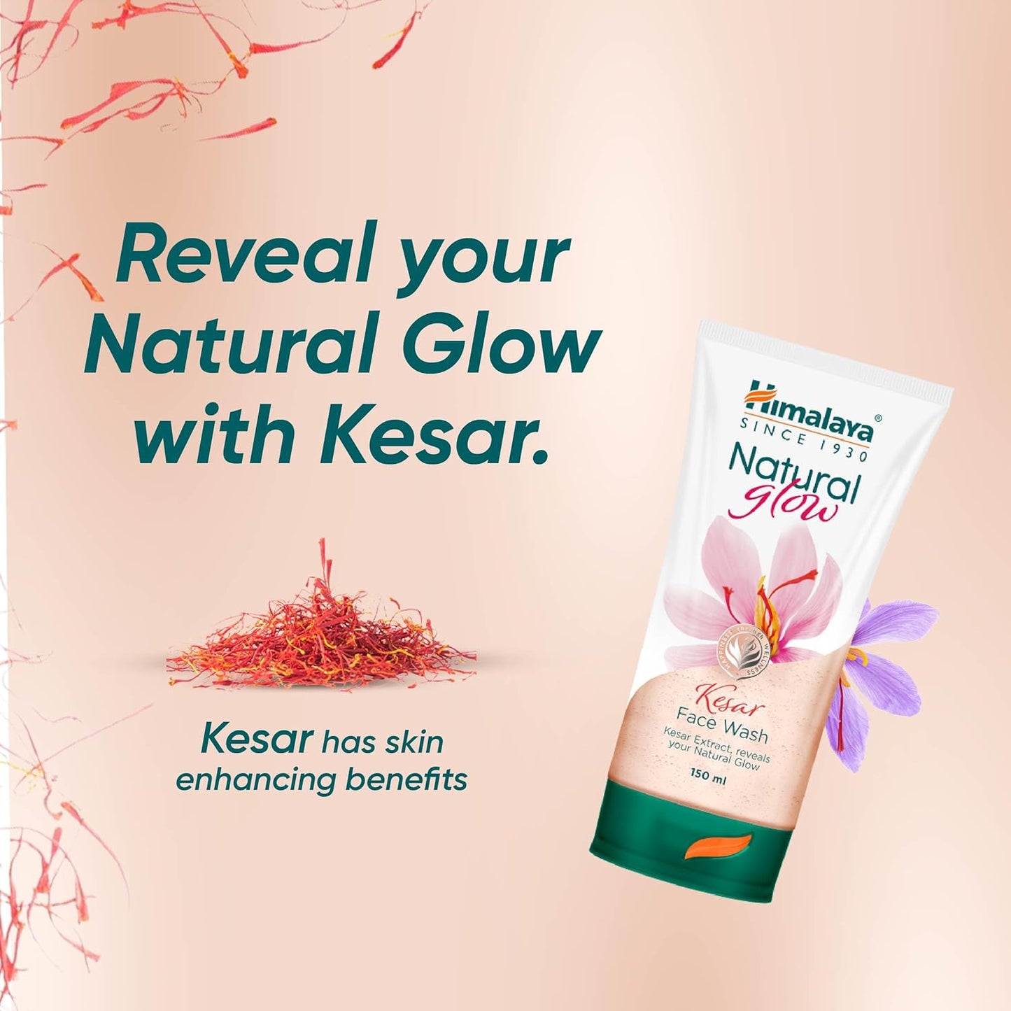 Himalaya Natural Glow Kesar Face Wash, 150ml