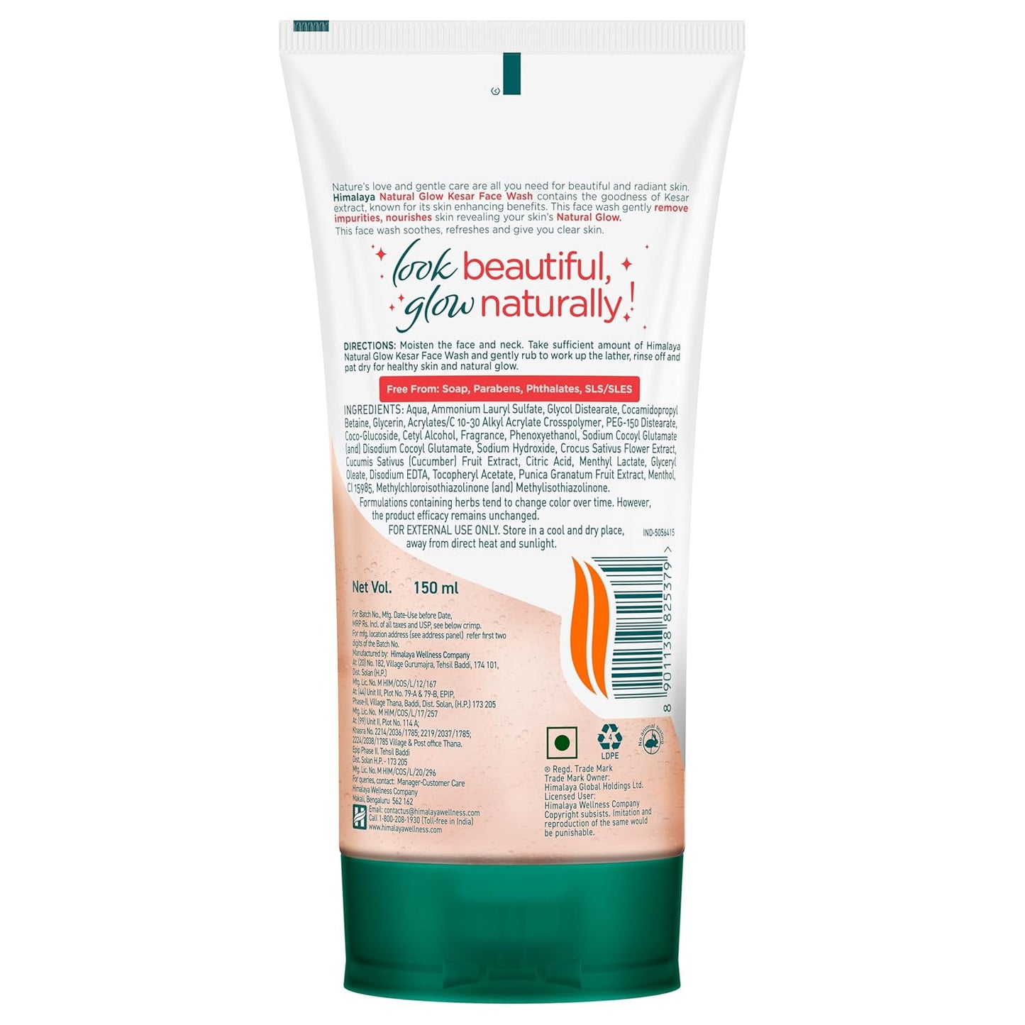 Himalaya Natural Glow Kesar Face Wash, 150ml