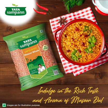 Tata Sampann Masoor Dal, Whole, 1kg