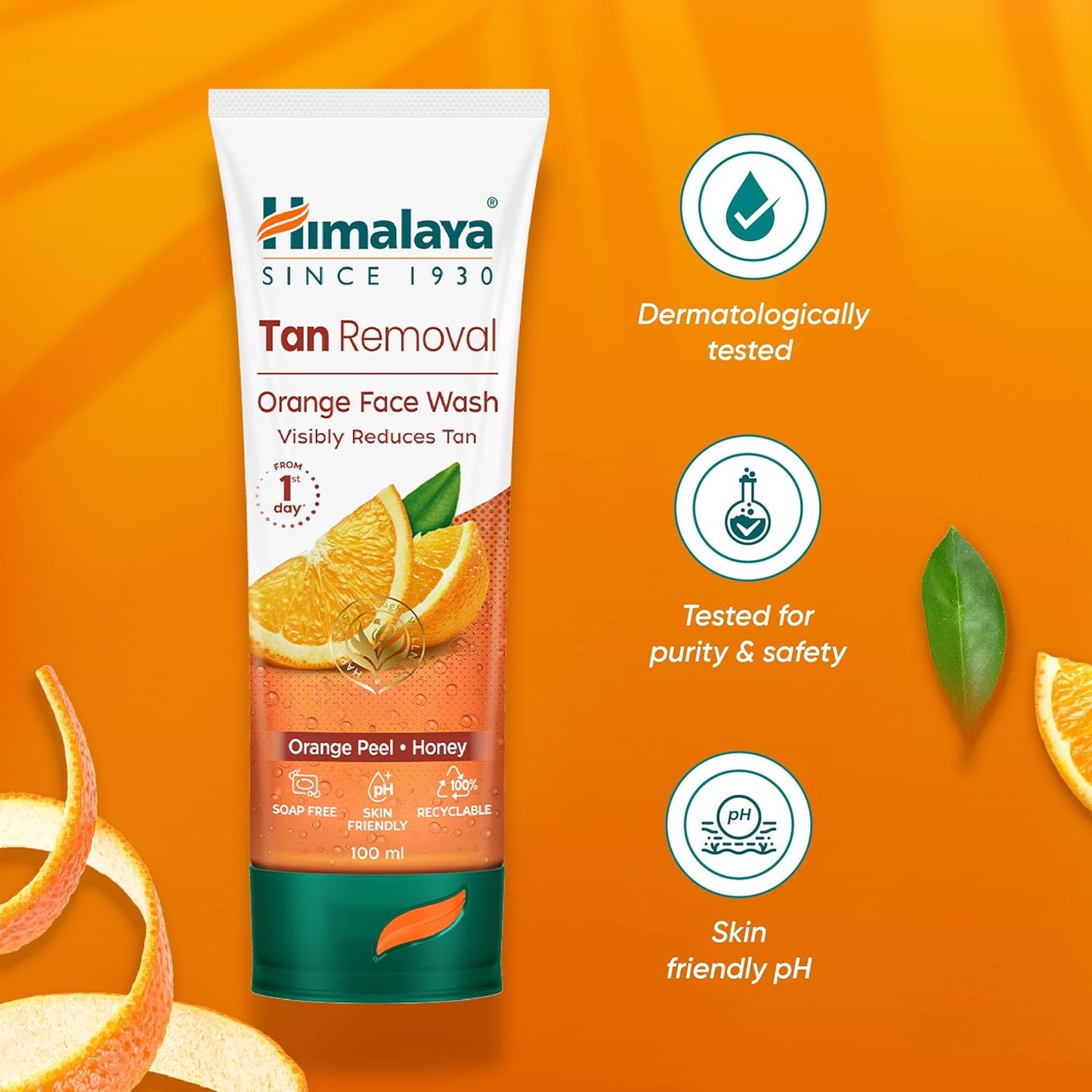 Himalaya Tan Removal Orange Face Wash, 100ml