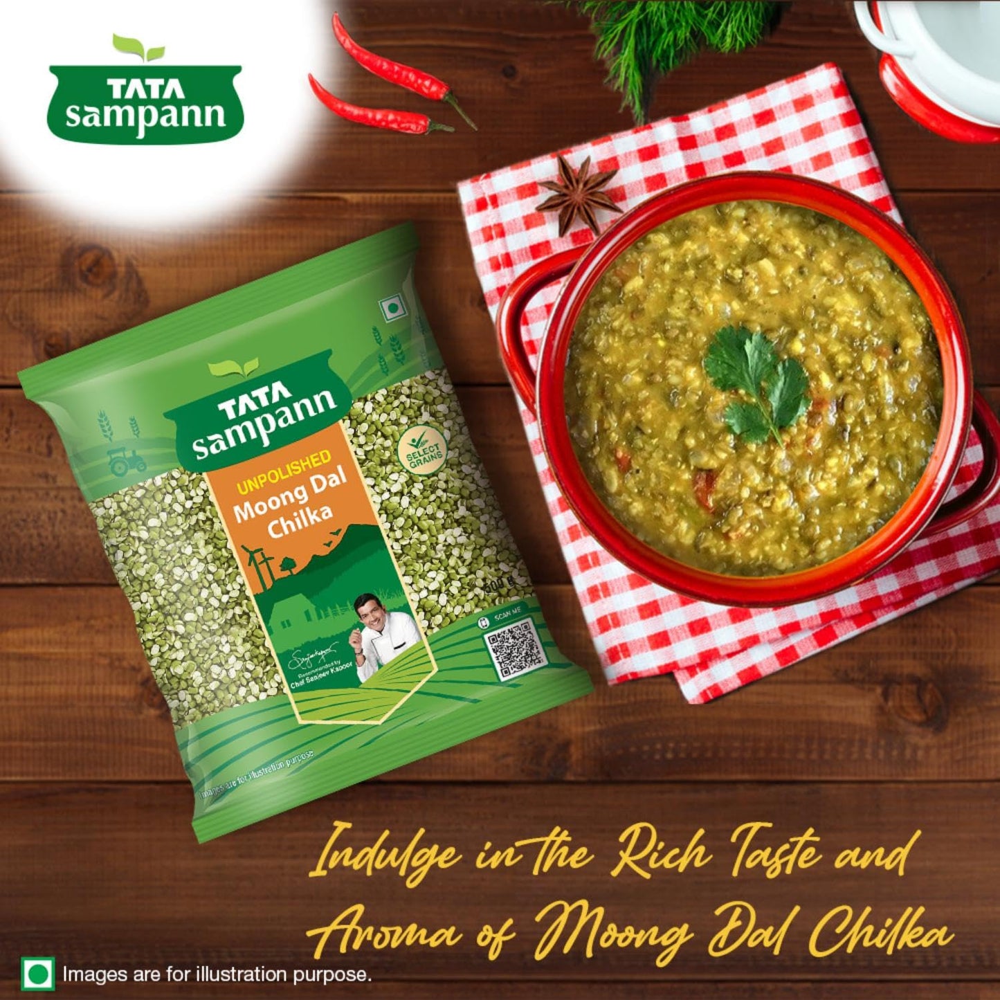 Tata Sampann Unpolished Moong Dal (Chilka), 500g