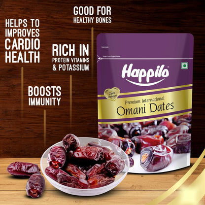 Happilo Premium International Omani Dates Value Pack Pouch, 680g