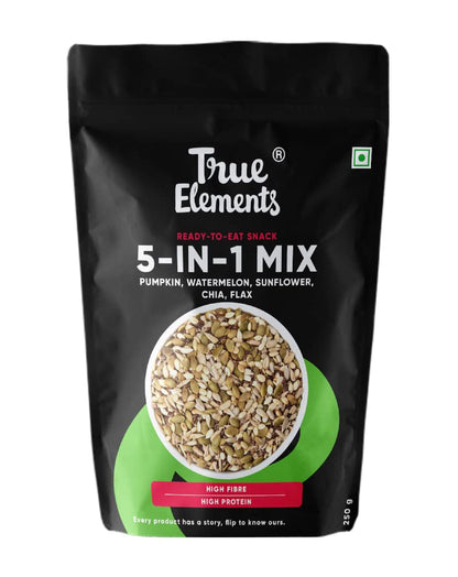 True Elements Mixed Seeds for Eating - 5 in 1 Seeds Mix 250gm