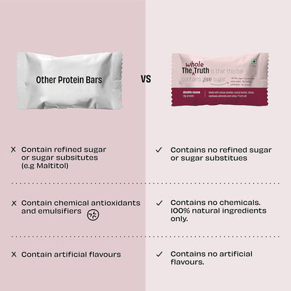 The Whole Truth - Protein Bars | All-in-One | Pack of 6 x 52 g each
