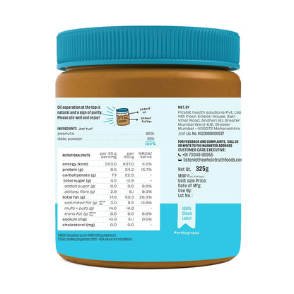 The Whole Truth - SuperSaver Peanut Butter With Dates (Sweetened) | 925 g