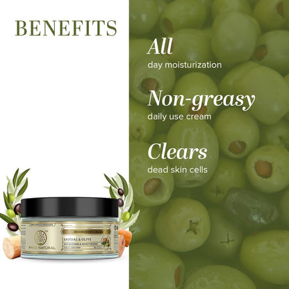 Khadi Natural Ayurvedic Sandal & Olive Face Nourishing Cream with Shea Butter