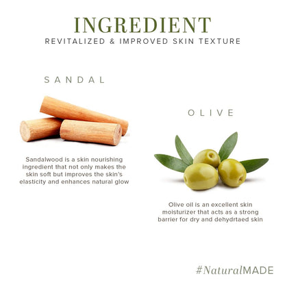 Khadi Natural Ayurvedic Sandal & Olive Face Nourishing Cream with Shea Butter