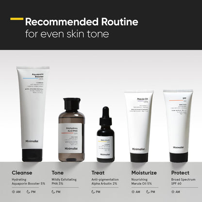 Minimalist 2% Alpha Arbutin Serum for Pigmentation & Dark Spots Removal