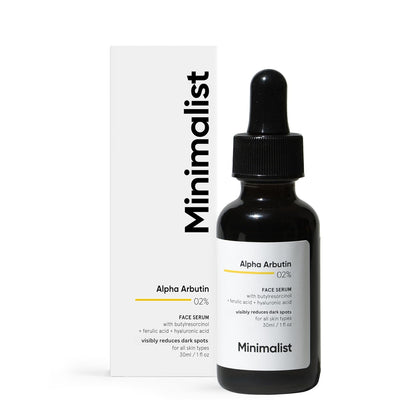 Minimalist 2% Alpha Arbutin Serum for Pigmentation & Dark Spots Removal