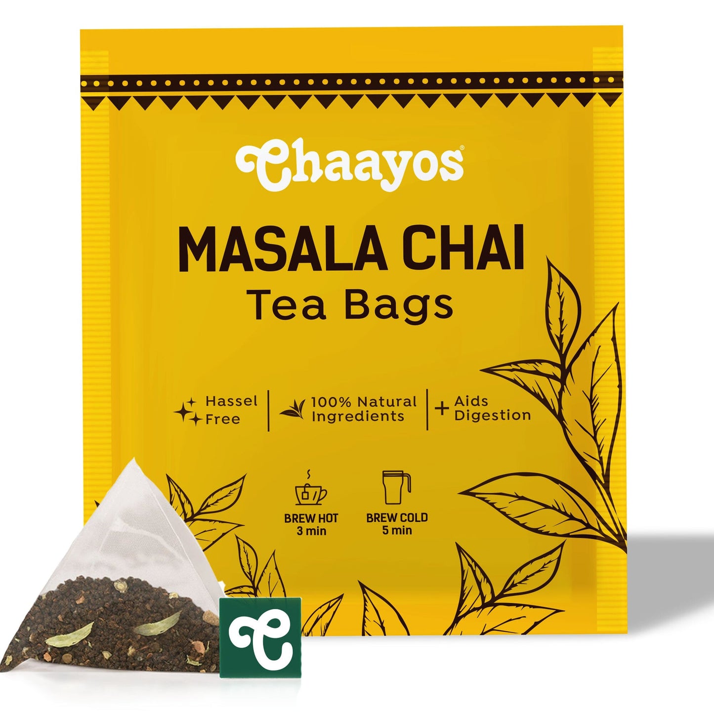 Tea Bag Pack-Brown-Masala Chai (25pc *2 gms(Bag))